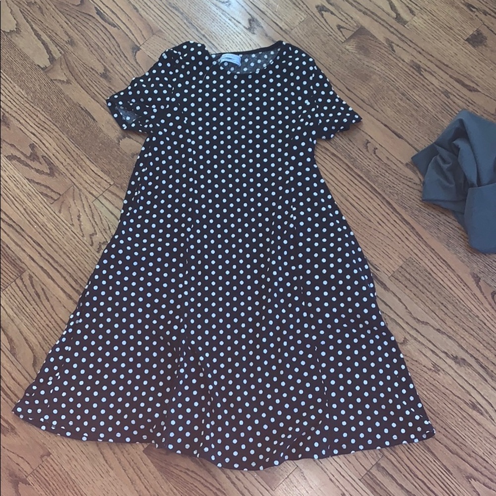 black and white polka dot dress